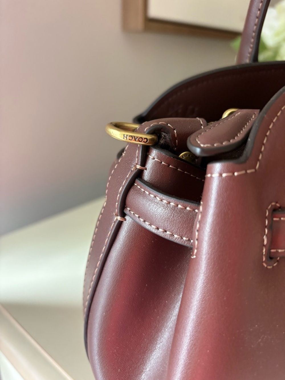 Dark Brown Coach Empire Carryall 26 - Picture 6 of 12